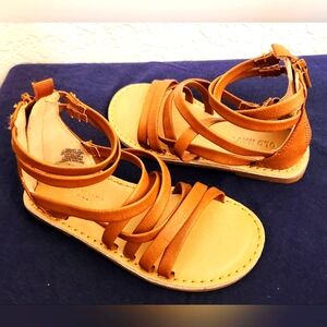 Strappy Faux-Leather Gladiator Sandals for Toddler Girls